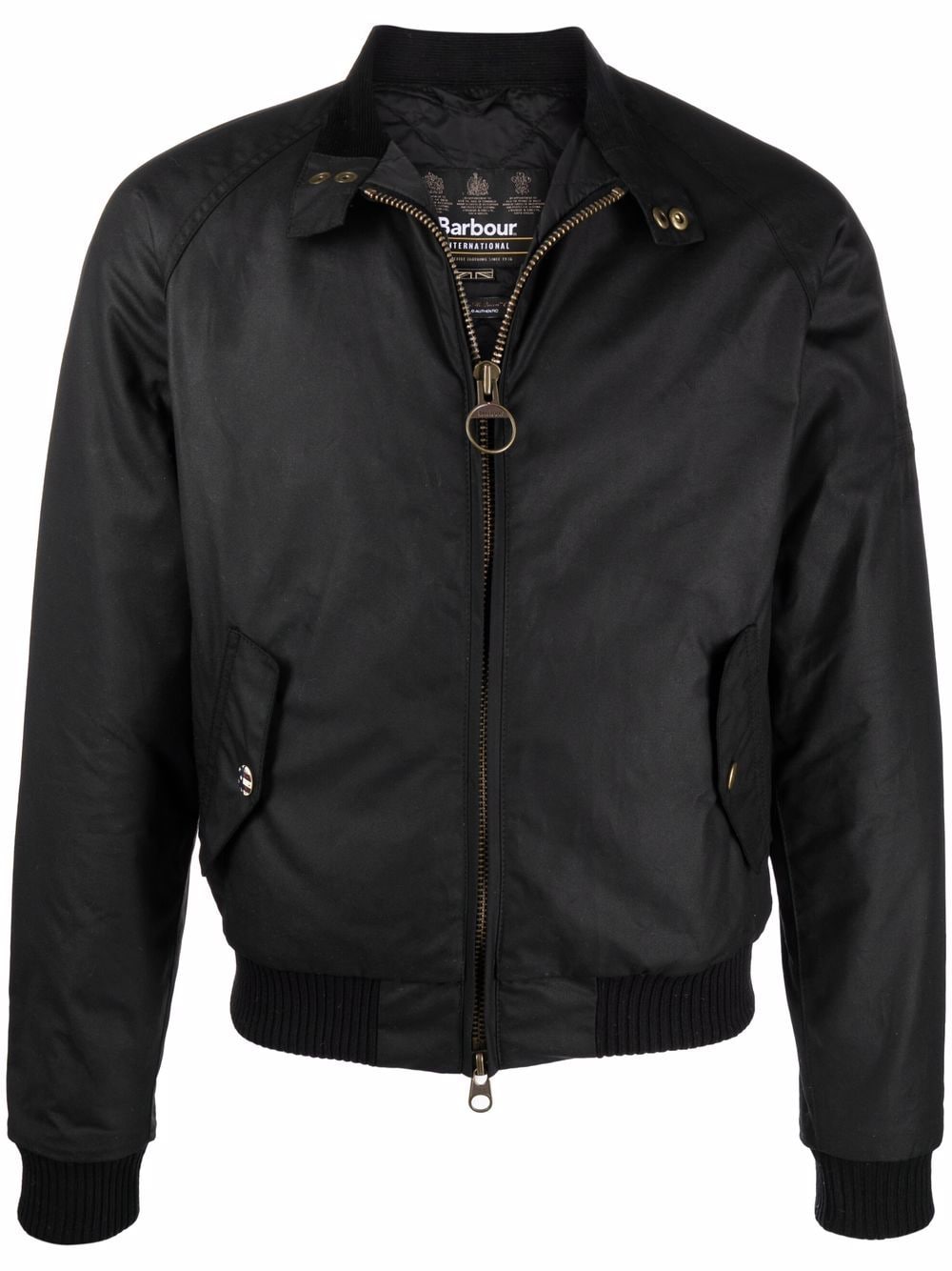 Mens Jacket Barbour International Merchant Wax Bomber Jacket - Main Image