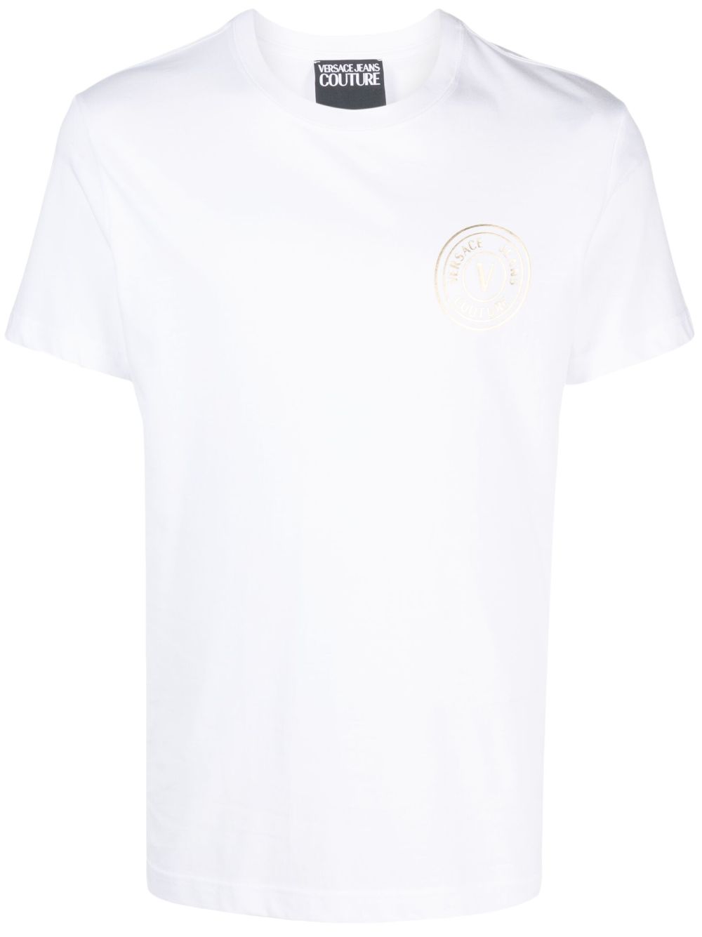 white t-shirt gold logotype – Giuuno