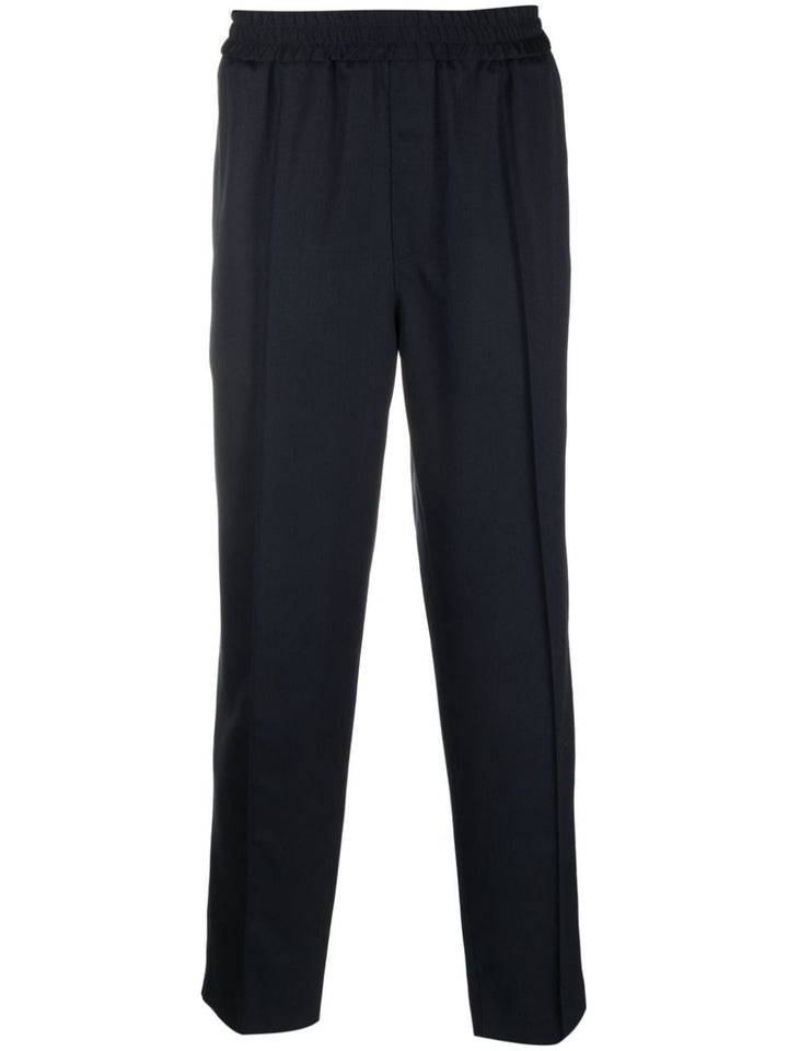 Midnight blue trousers with elastic waist