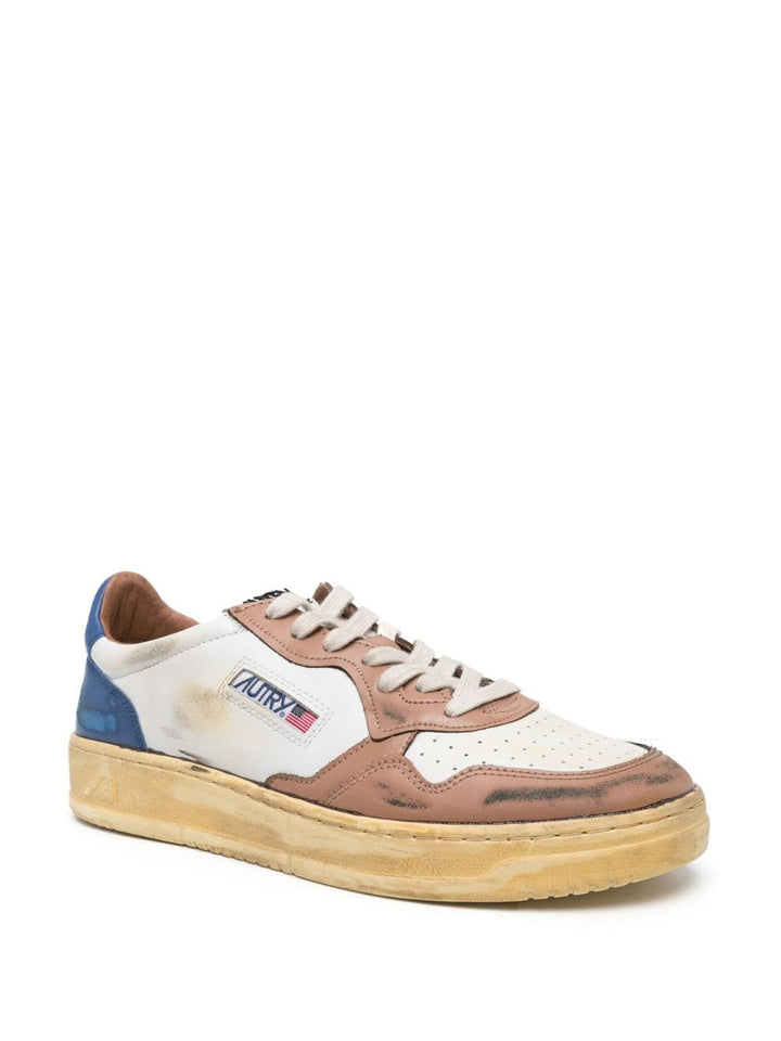 supervintage white blue and brown sneaker