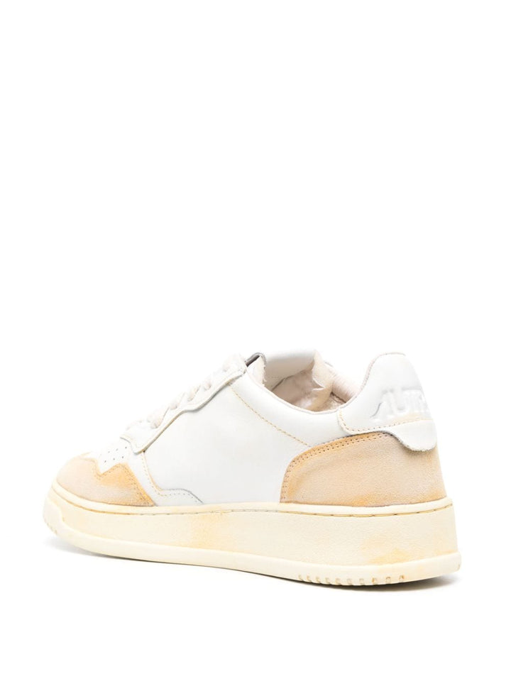 sneaker supervintage bianca e beige