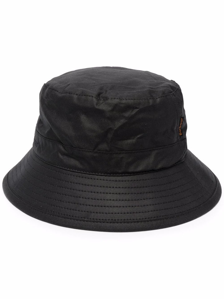 black bucket hat