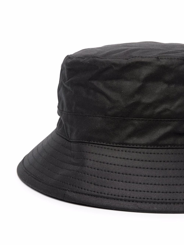 black bucket hat