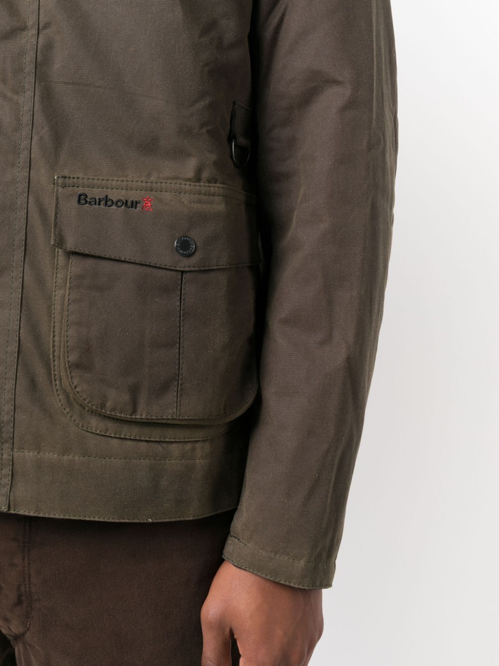 Veste Brunden Wax vert olive