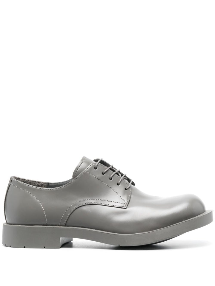 Gray square toe derby