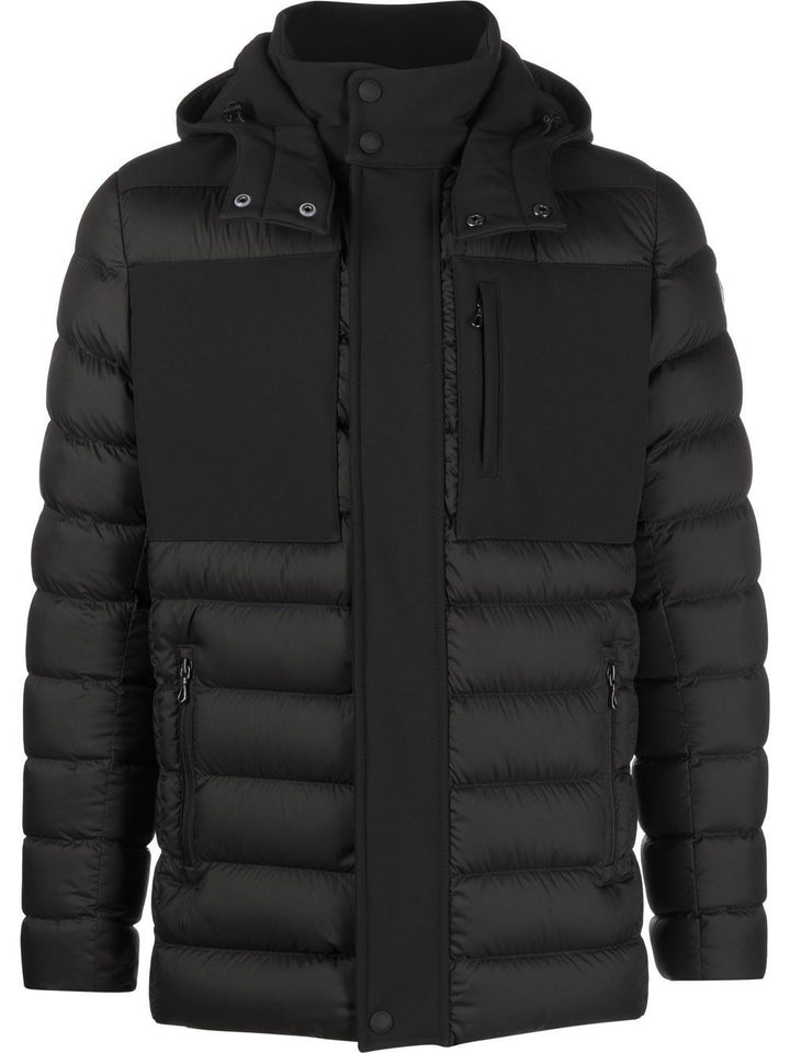 black hooded down jacket