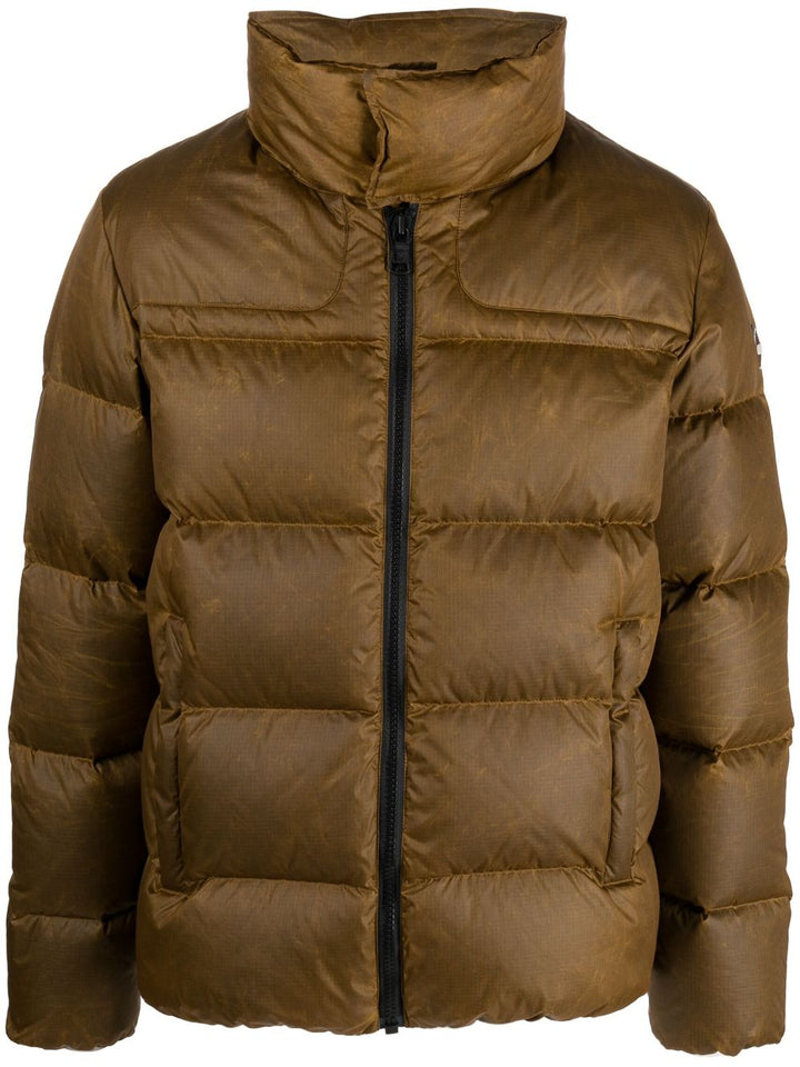 bronze logopatch down jacket