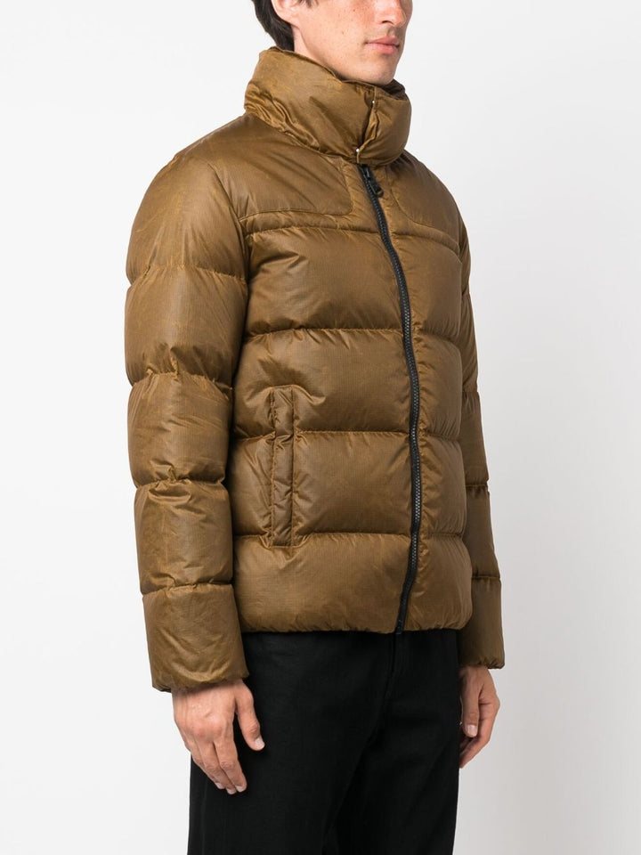 bronze logopatch down jacket