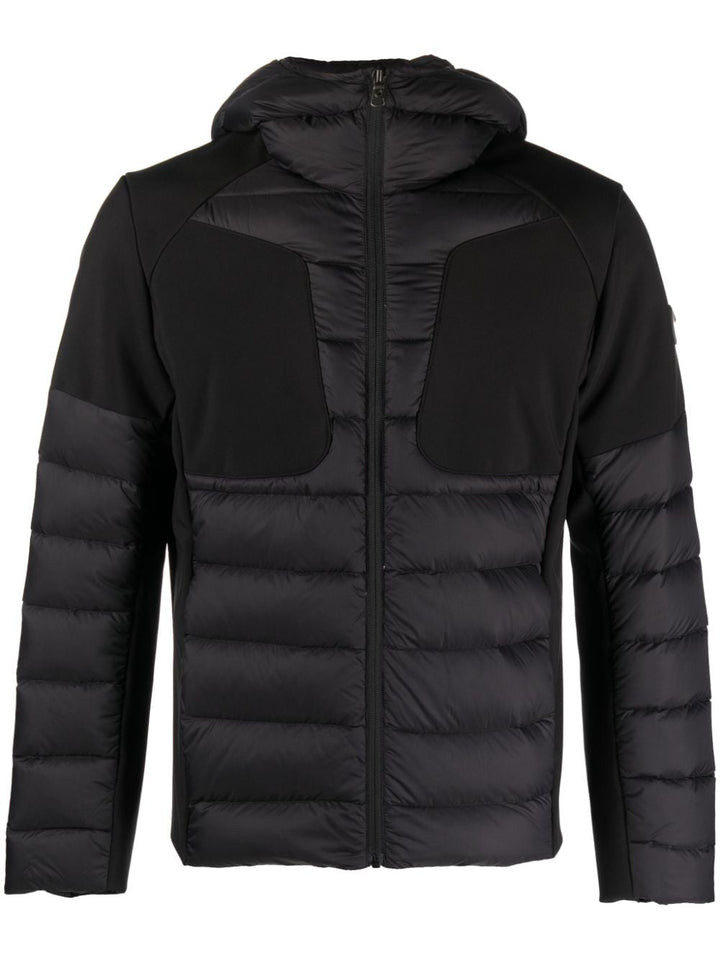 black down jacket with hood