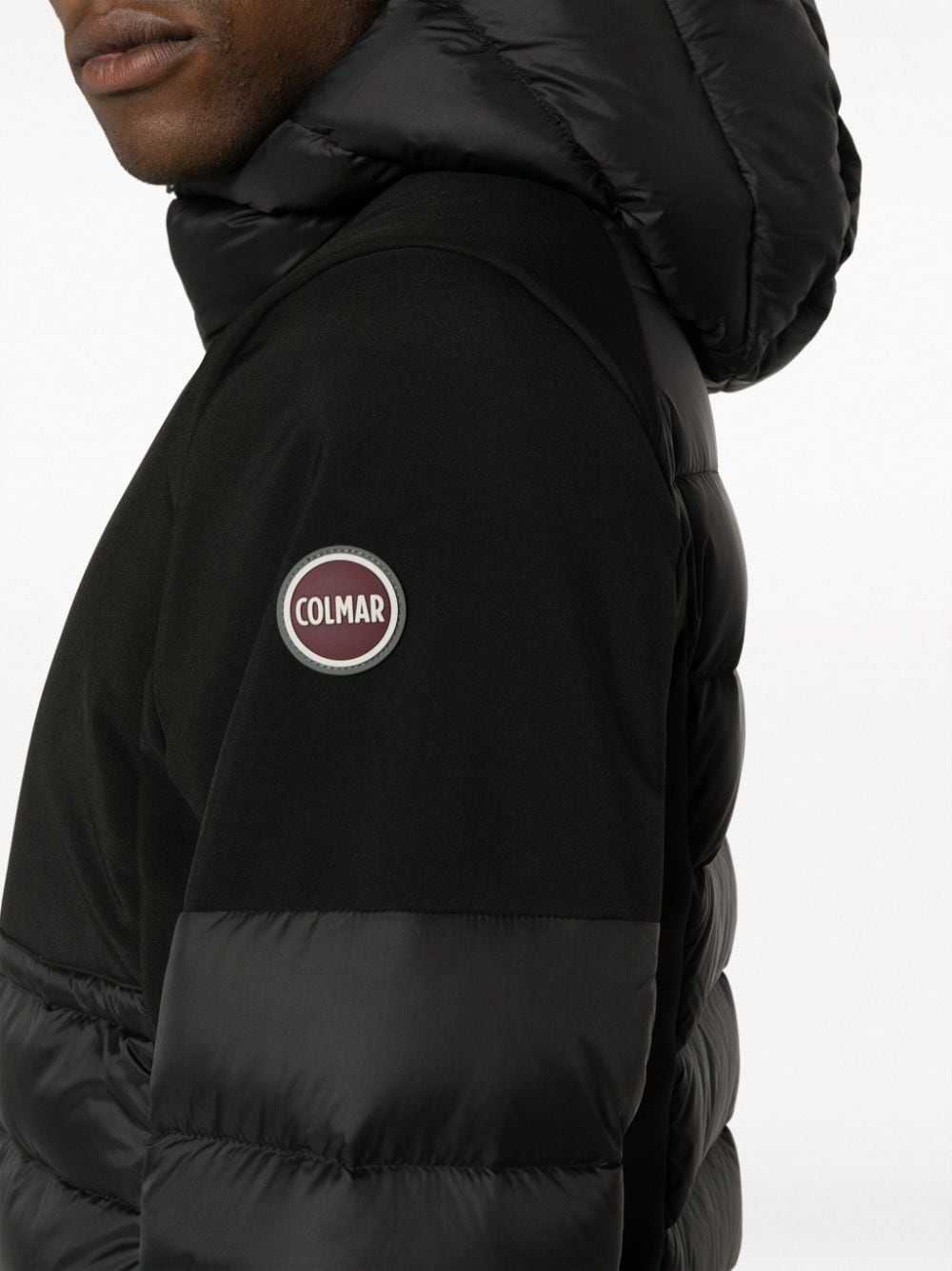 black down jacket with hood