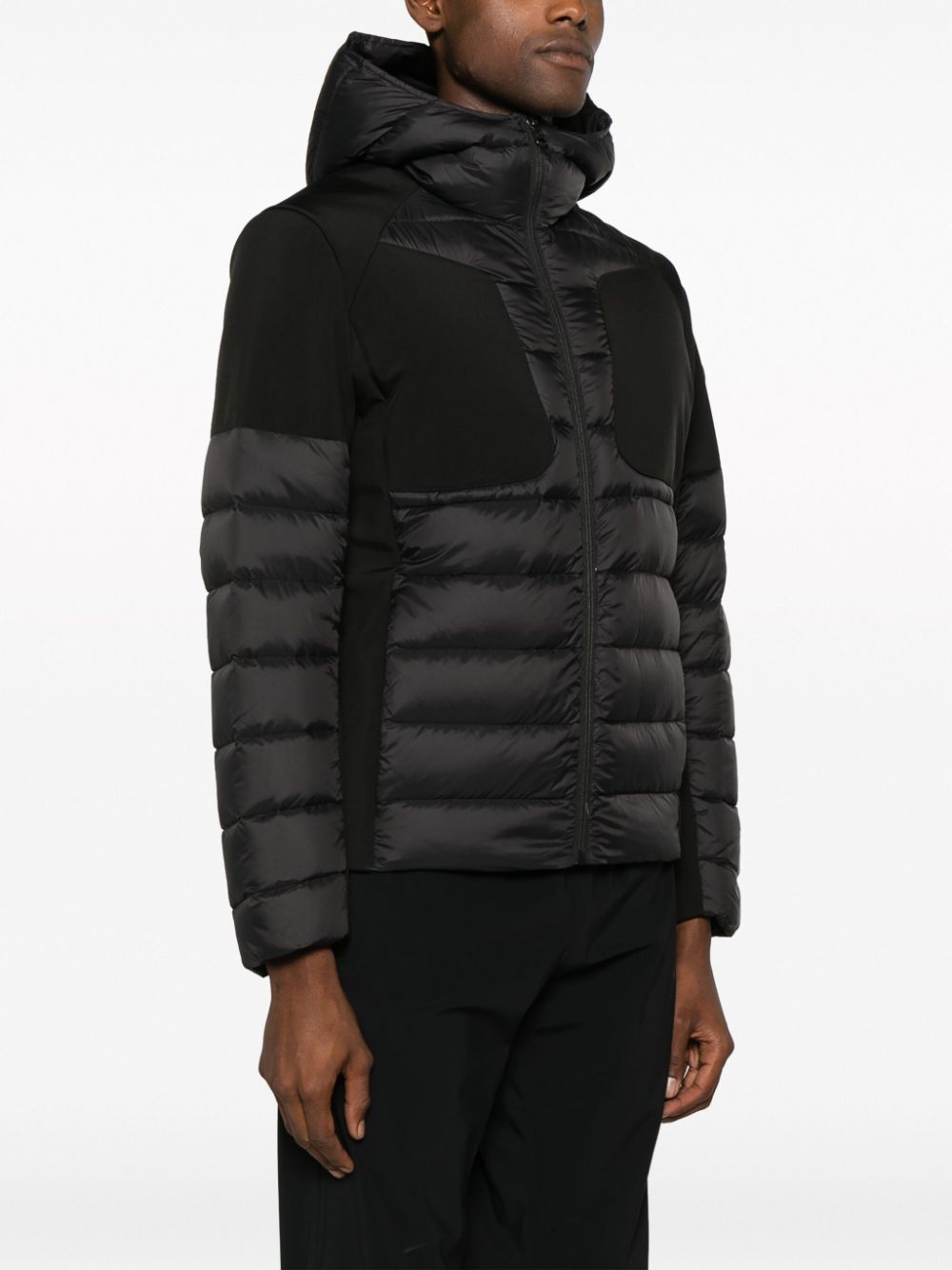 black down jacket with hood