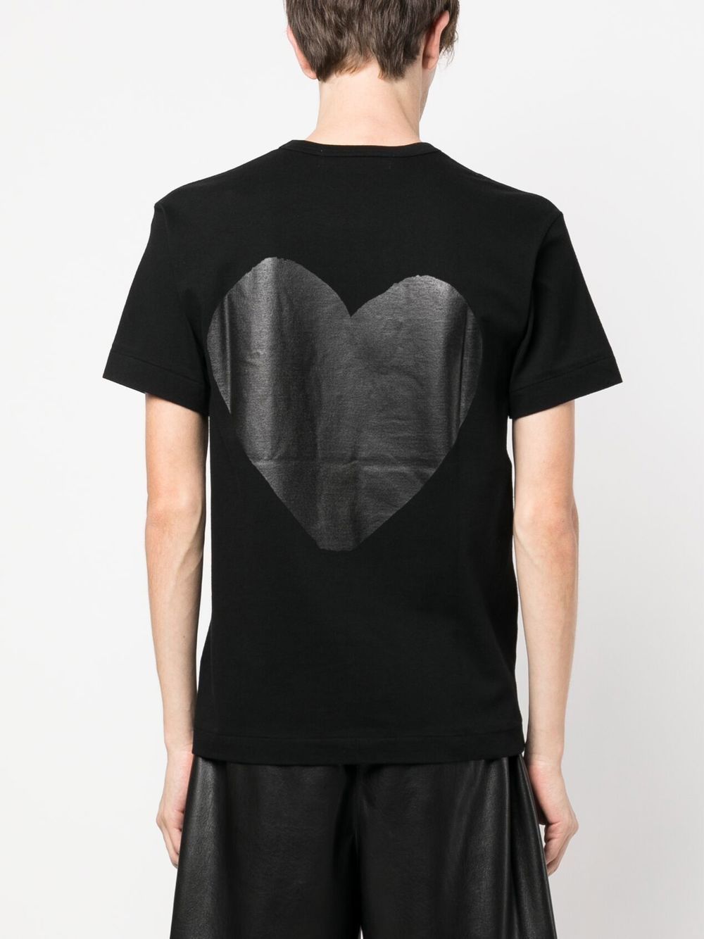Black heart print t-shirt