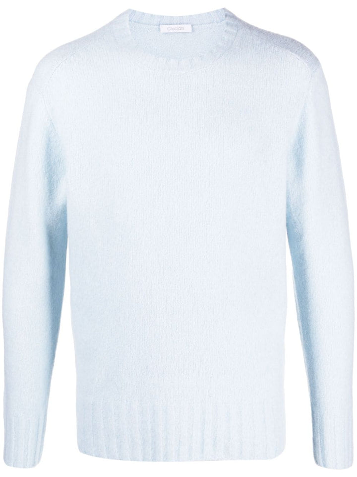 light blue wool blend sweater