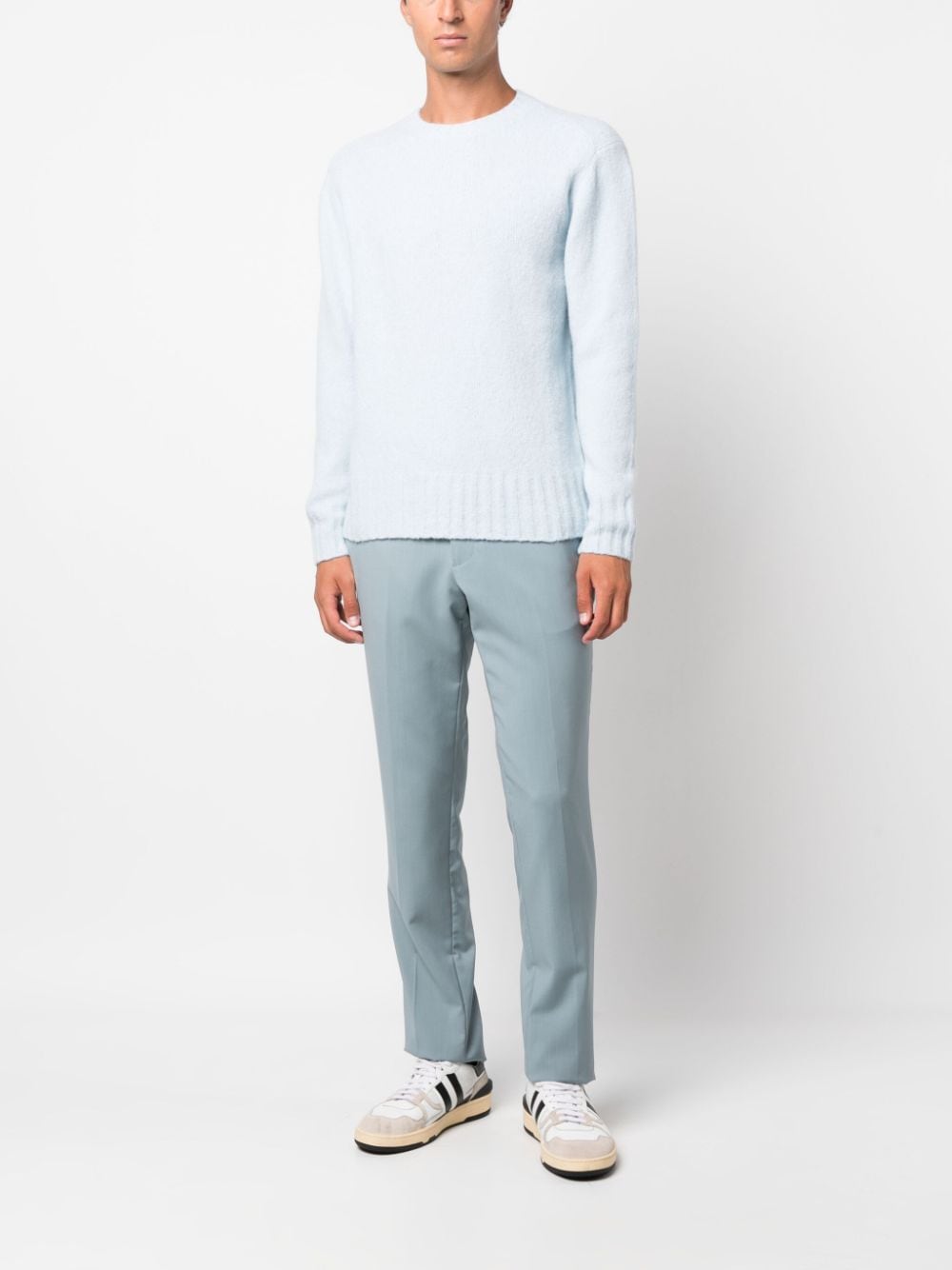 light blue wool blend sweater