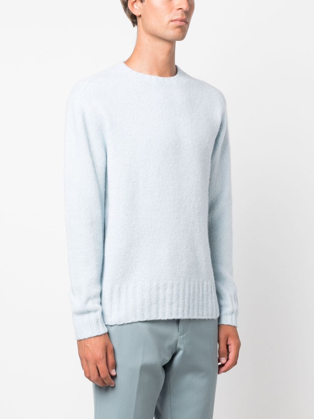 pull en laine mélangée bleu clair