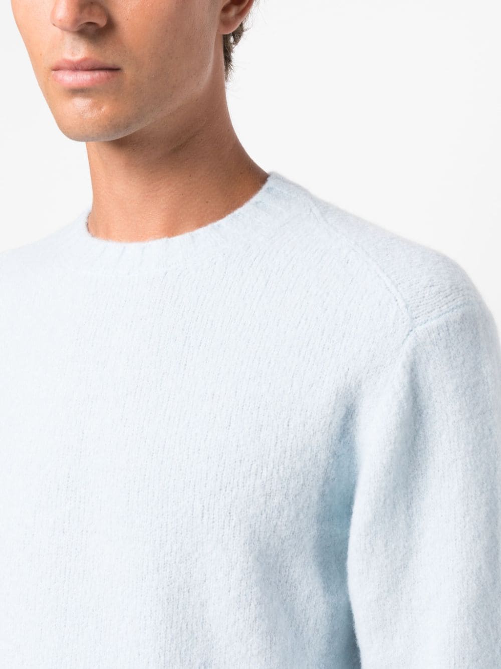 pull en laine mélangée bleu clair