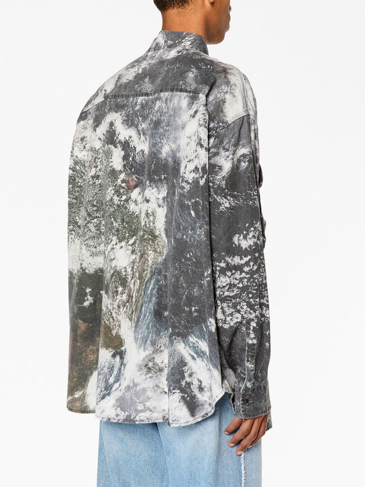 gray camouflage shirt