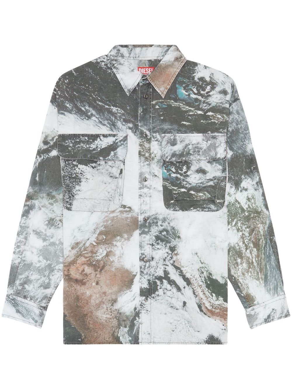 chemise camouflage grise