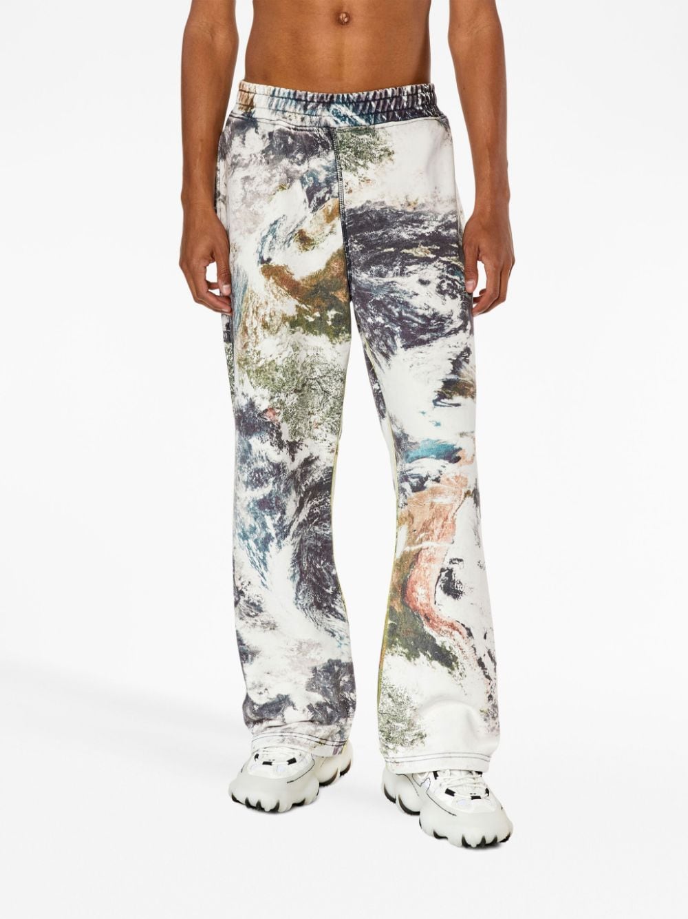 pantalon imprimé multicolore