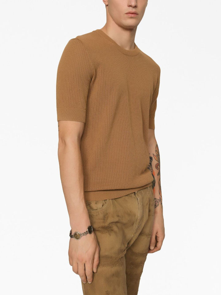 camel knitted t-shirt