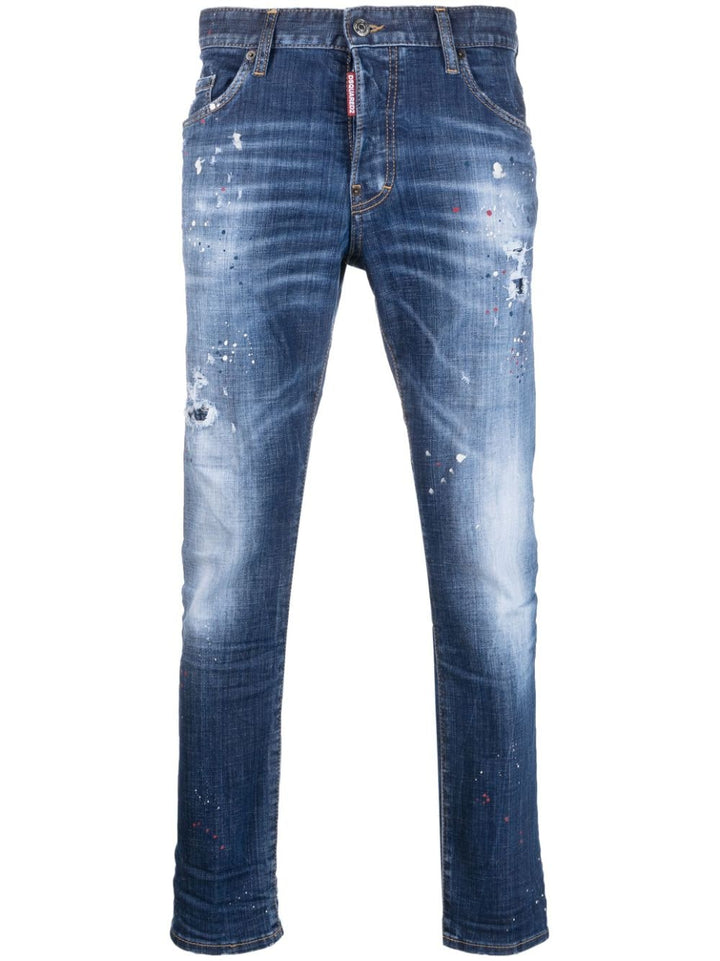 jeans skater jean effetto vernice