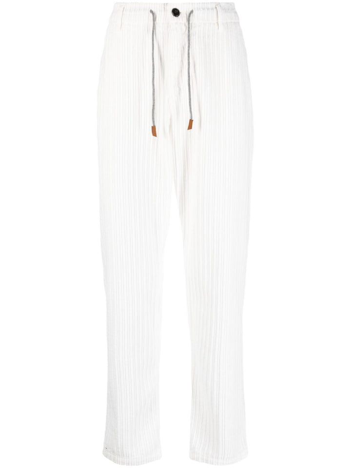 white jogger trousers