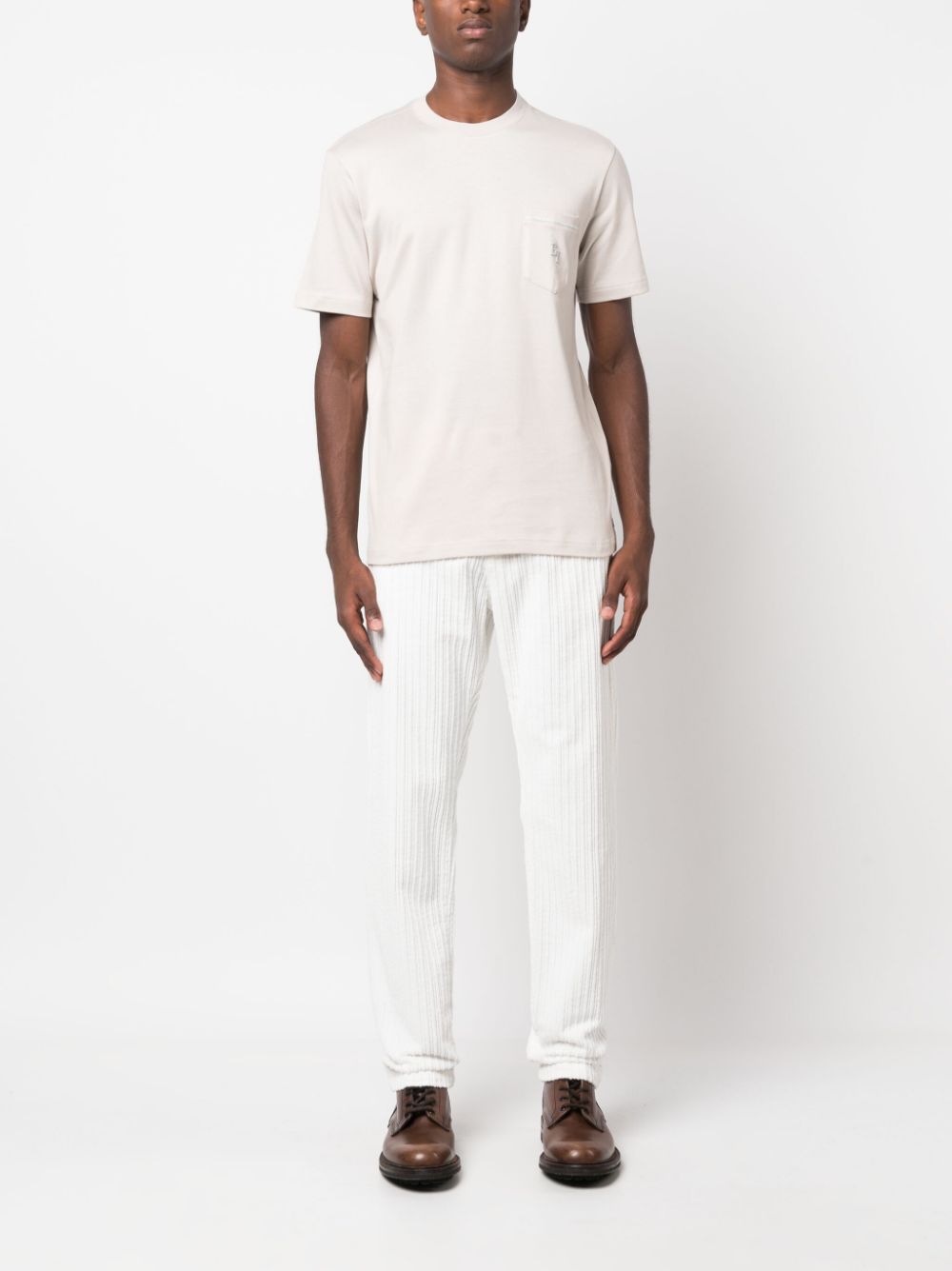 white jogger trousers