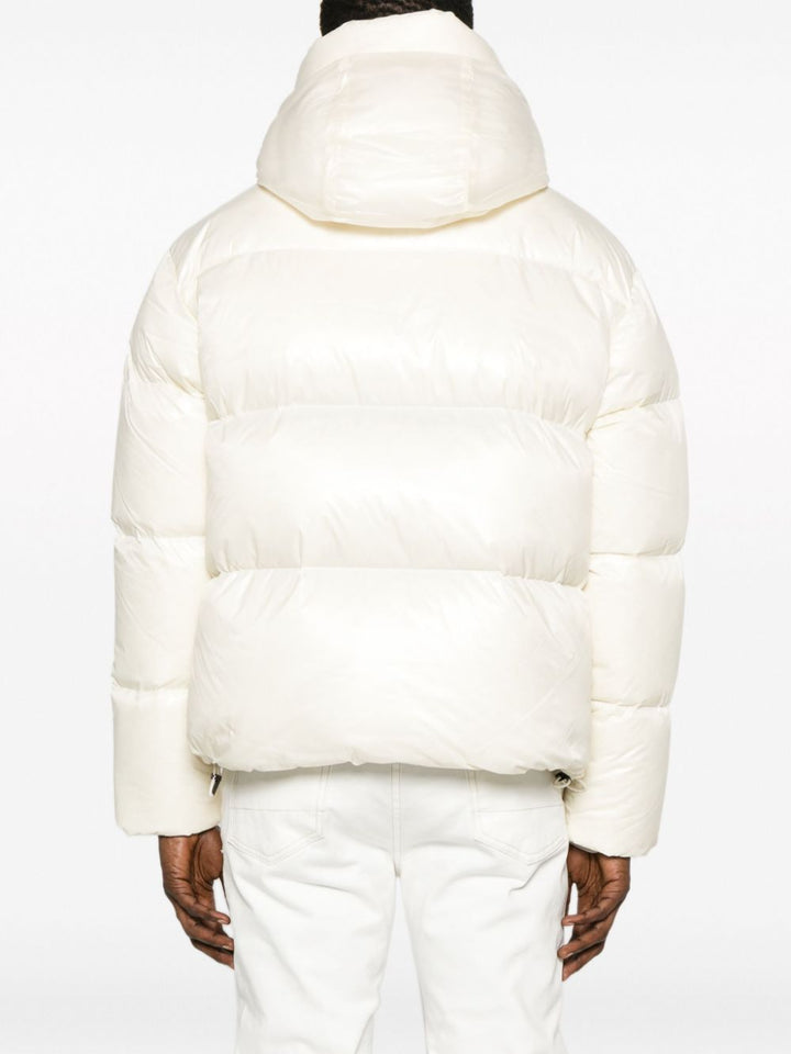 white down jacket with hood