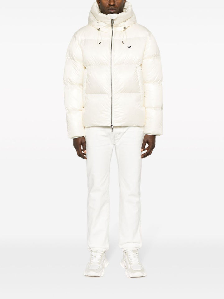 white down jacket with hood