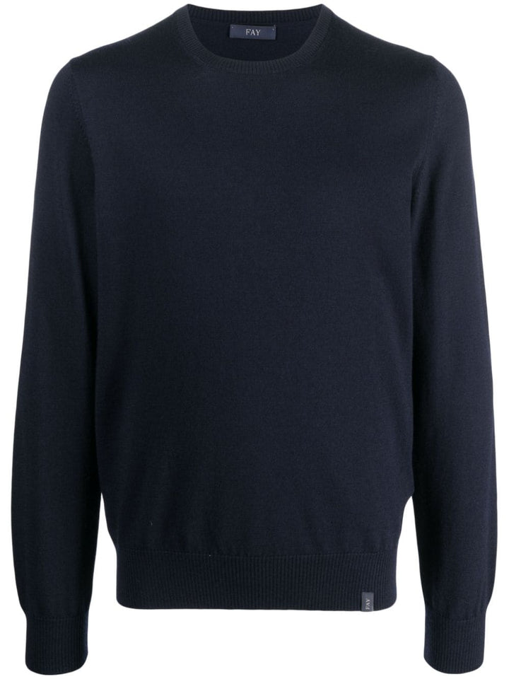 navy blue crewneck