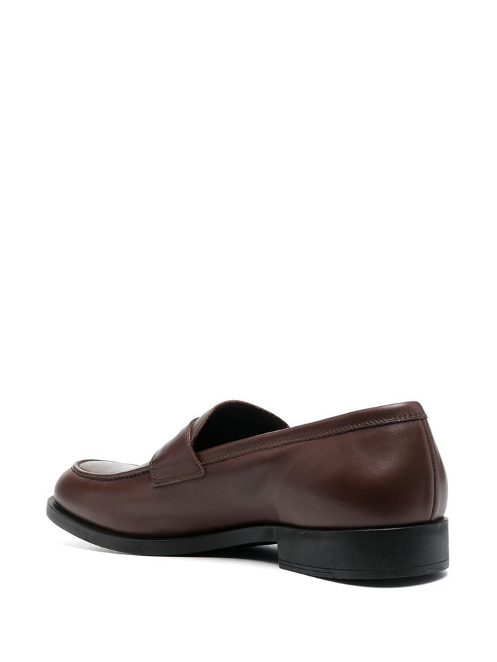 brown penny loafer