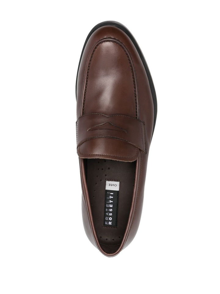 brown penny loafer