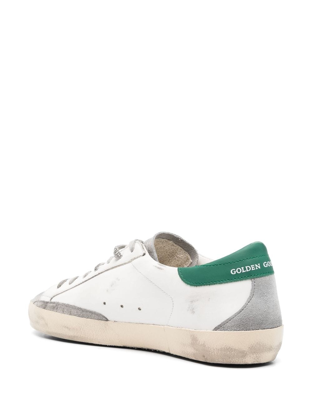 superstar sneaker with green heel tab