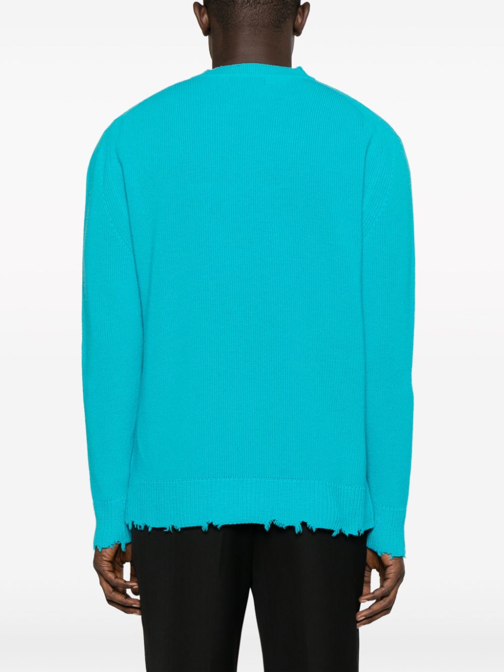 turquoise vintage effect sweater