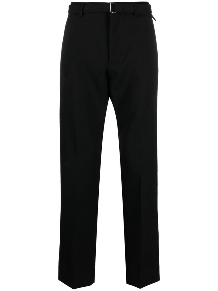 black tailored trousers