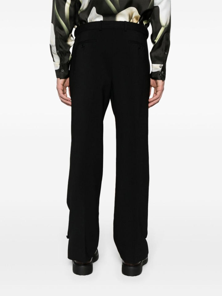 black tailored trousers