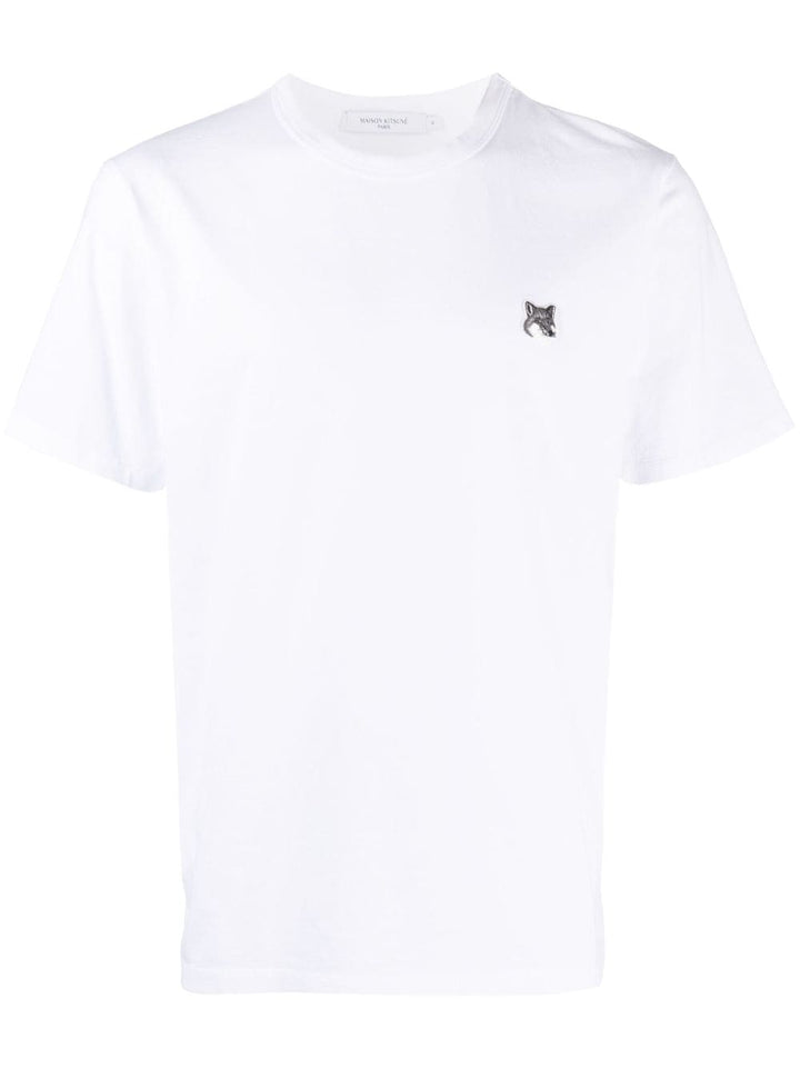 gray fox white t-shirt