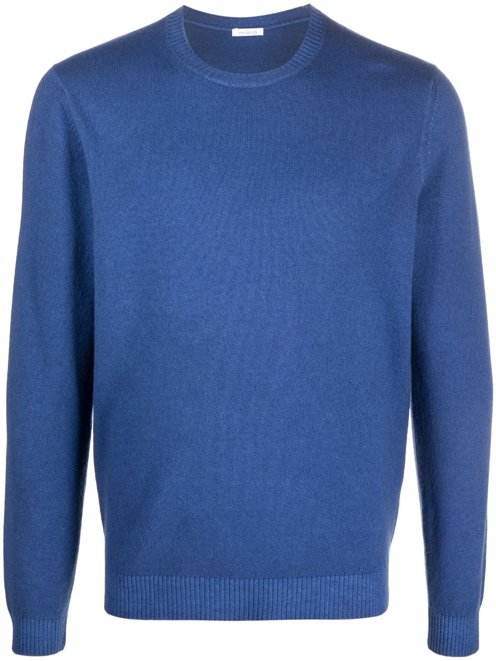 pull col rond bleu roi