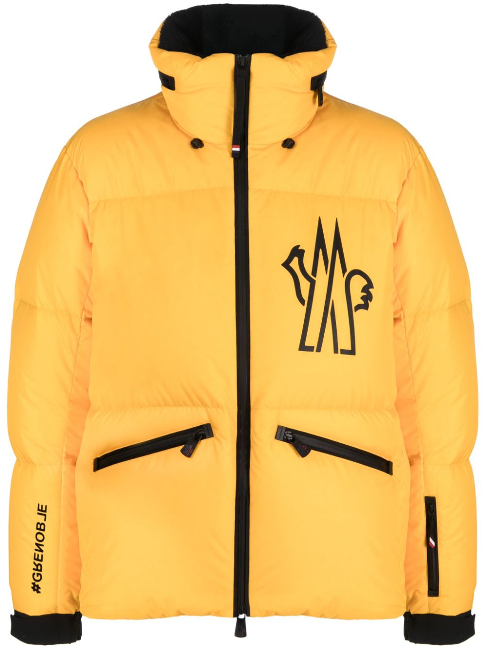 yellow green down jacket