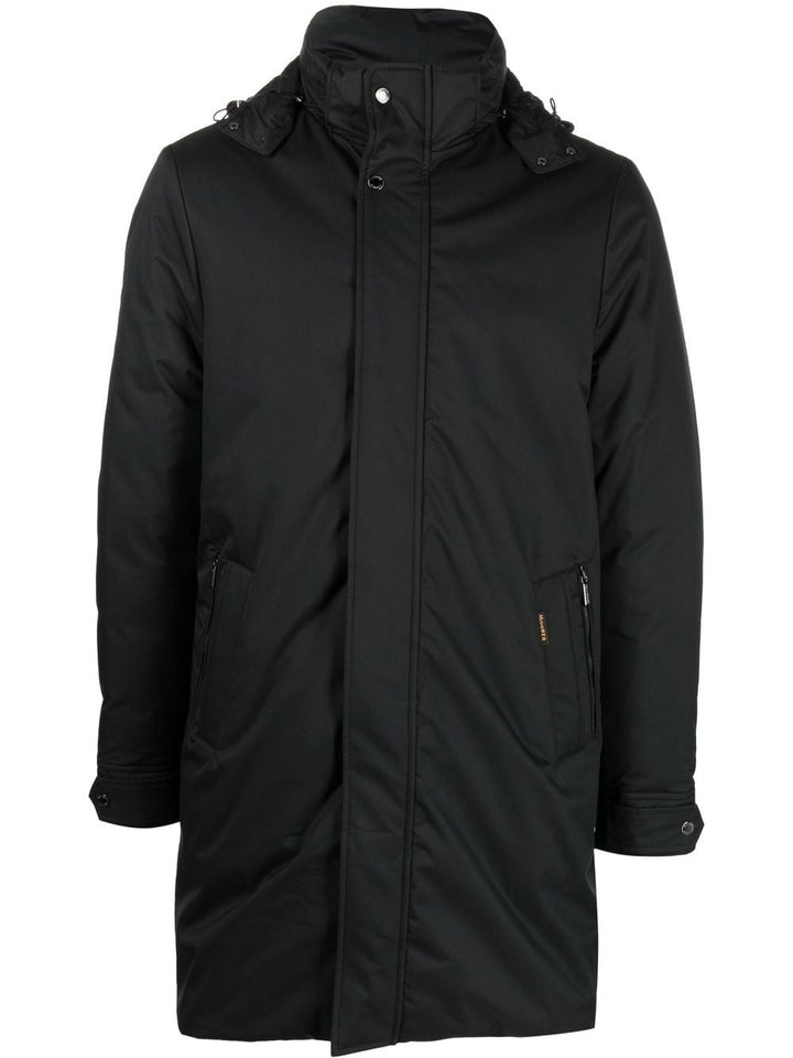 black down jacket with hood