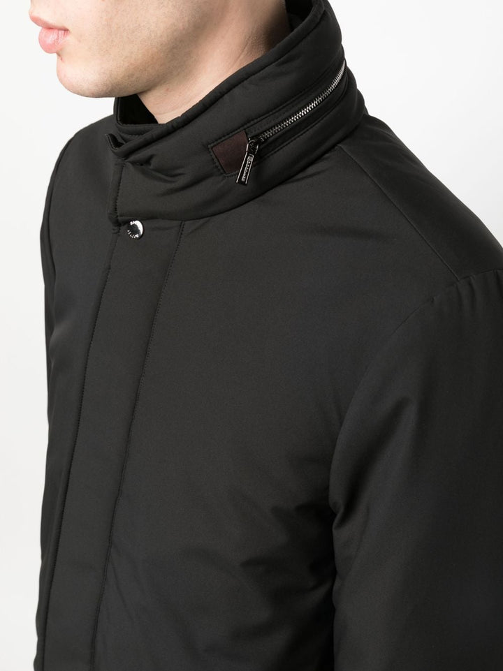 black down jacket with hood