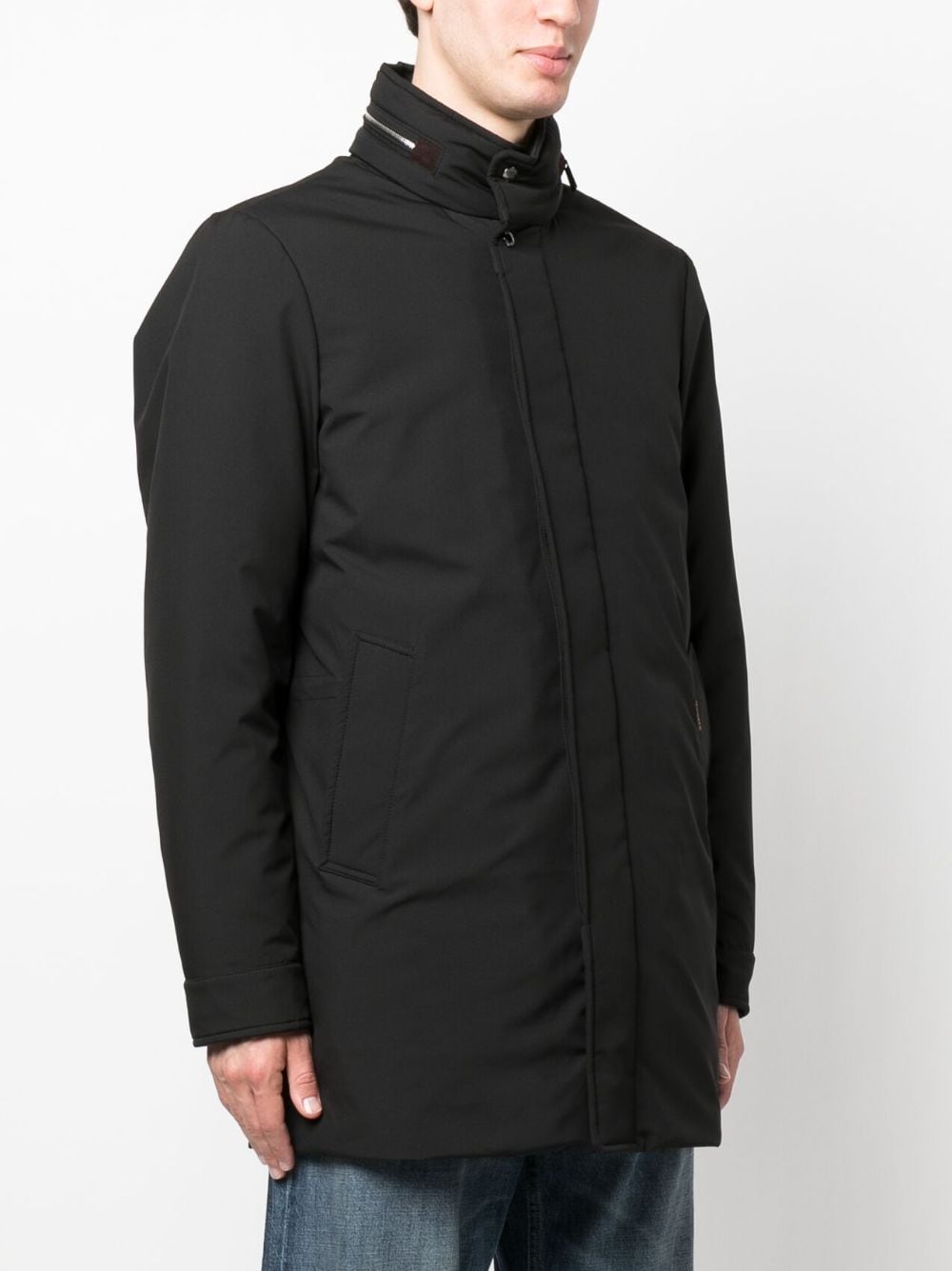 black down jacket with hood