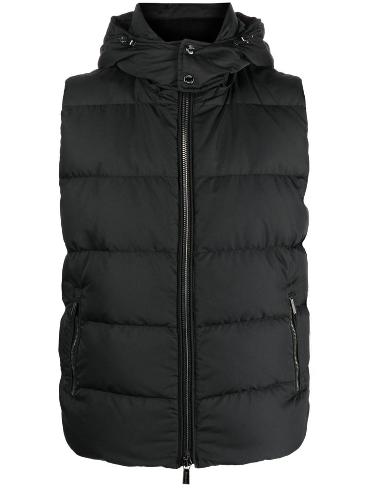 black vest with hood