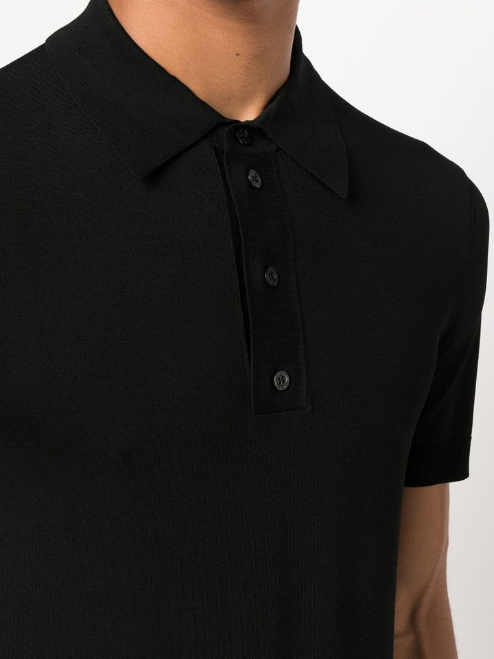 black polo shirt