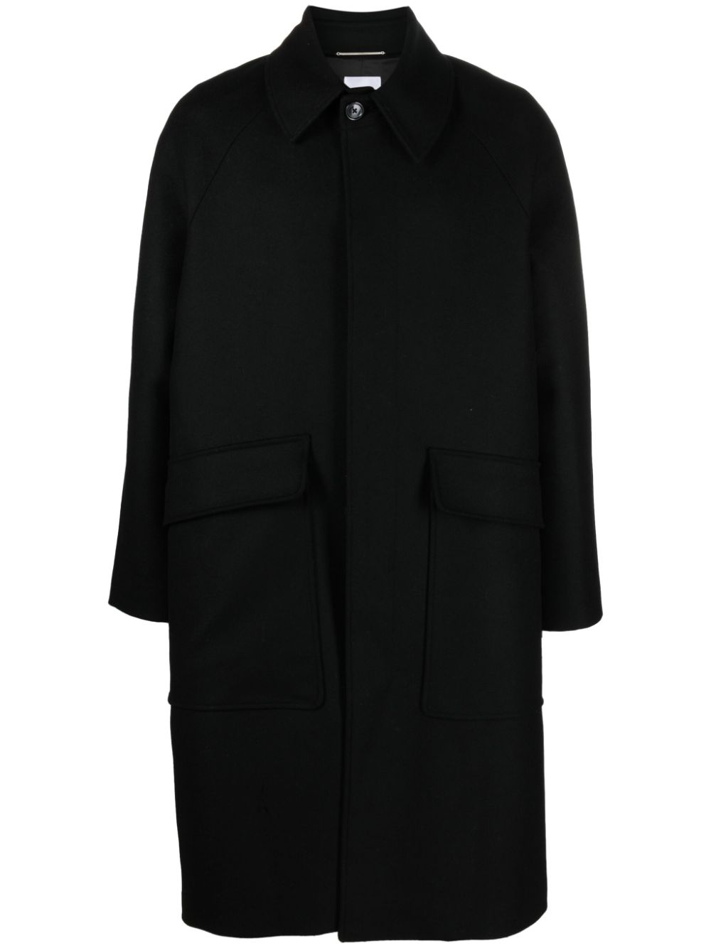 cappotto nero monopetto