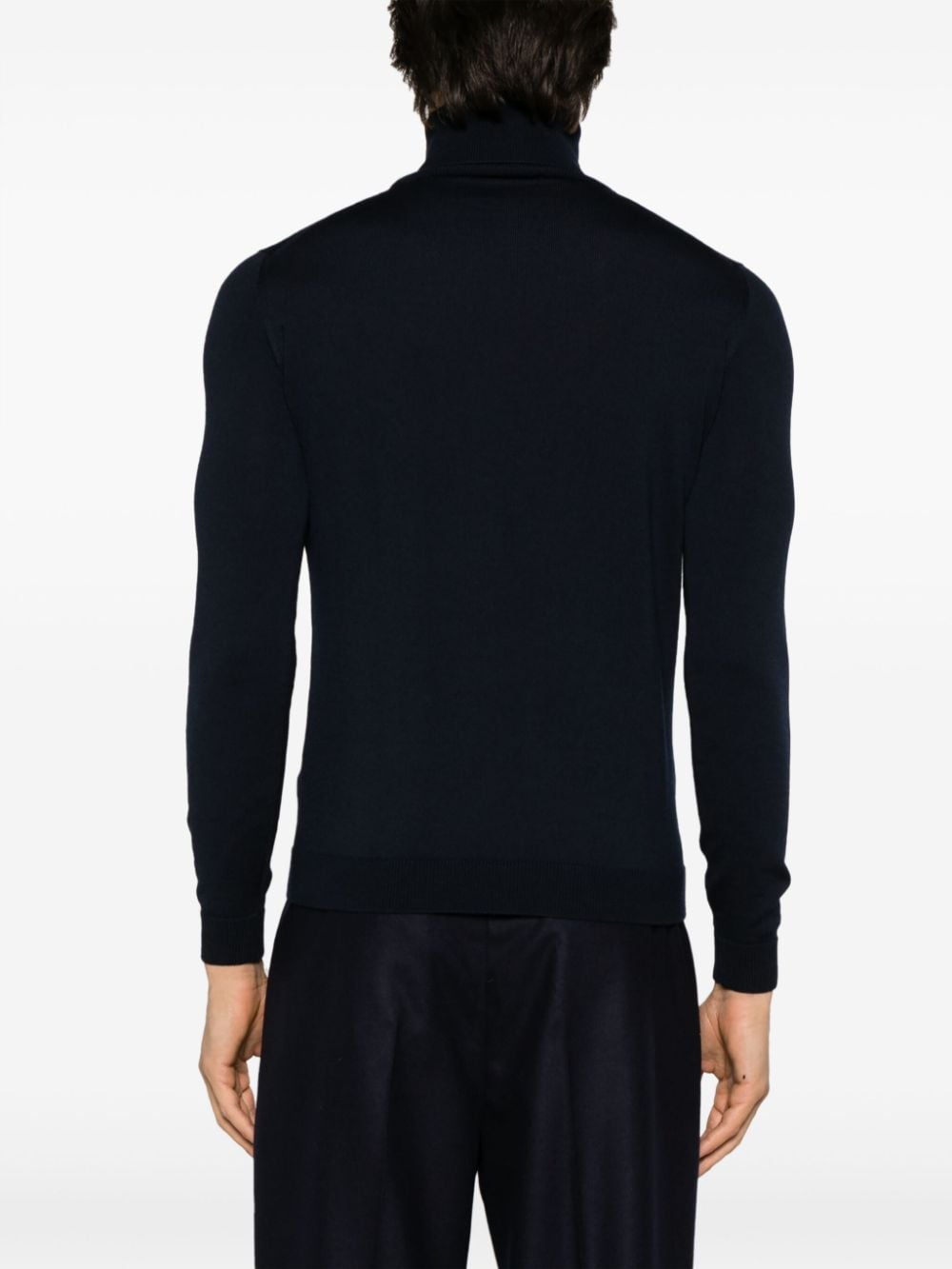 navy blue turtleneck