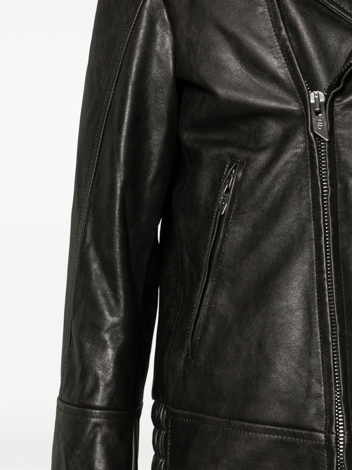 black biker jacket