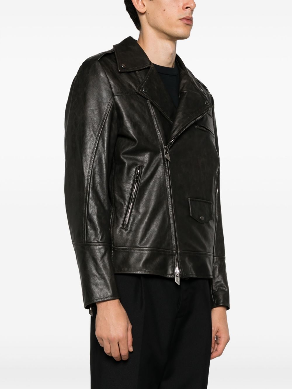 black biker jacket