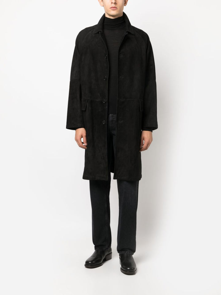 black suede coat