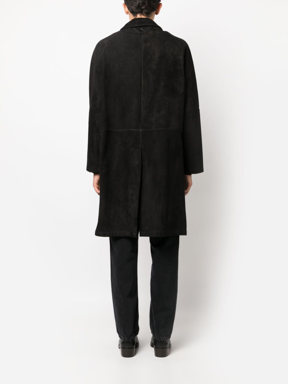 black suede coat